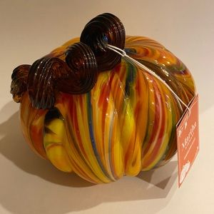 Martha Stewart Hand Blown Art Glass Pumpkin